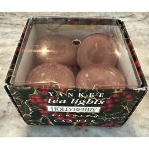 Yankee Candle Tea Lights Hollyberry Scent Box Of 8 Partial Retired